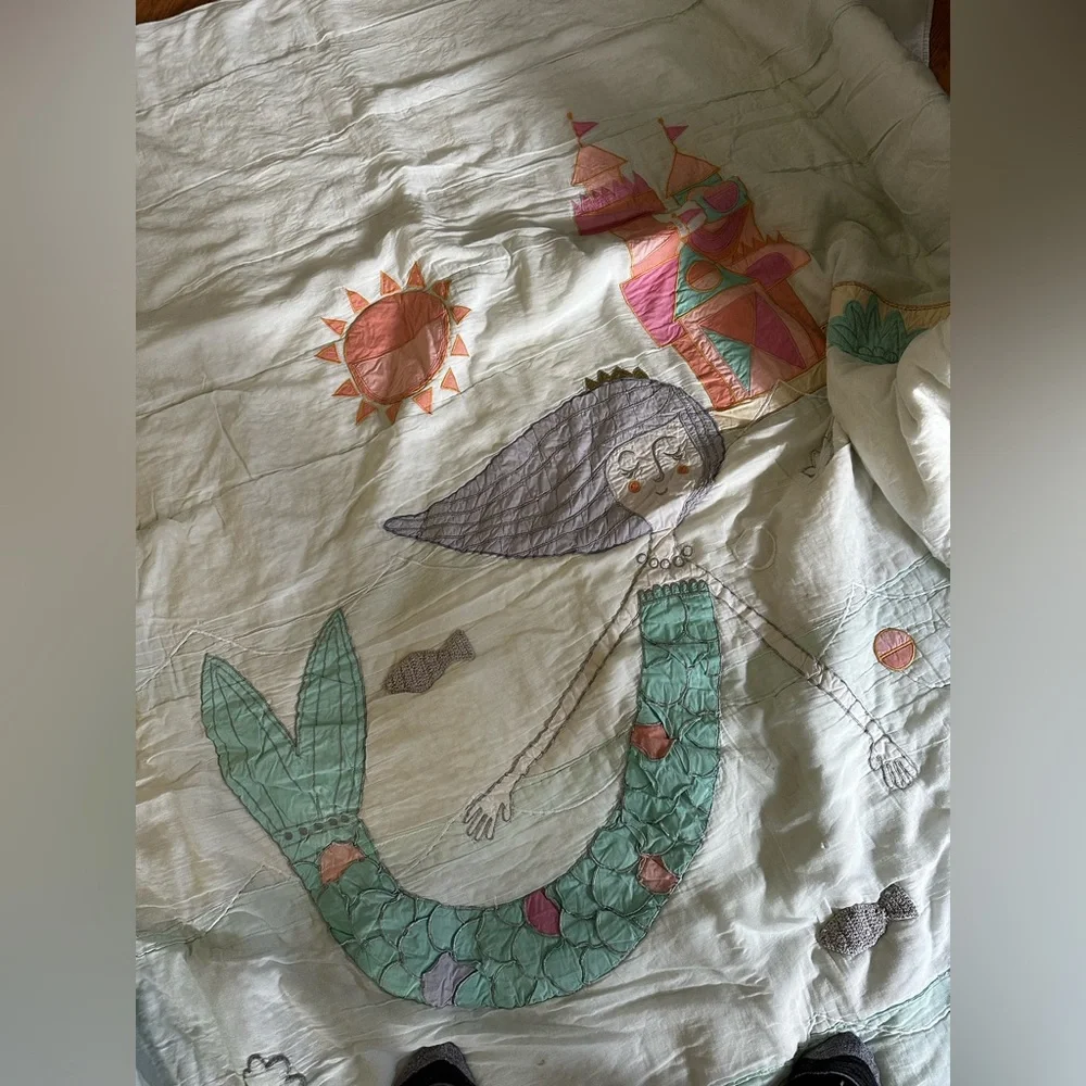 Kids Mermaid Comforter- Land of Nod- Queen/Full size